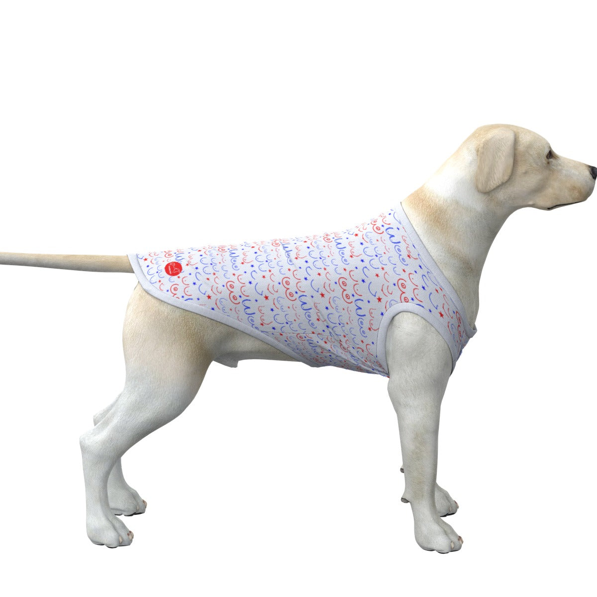Red White and Boobs Dog Tank Top