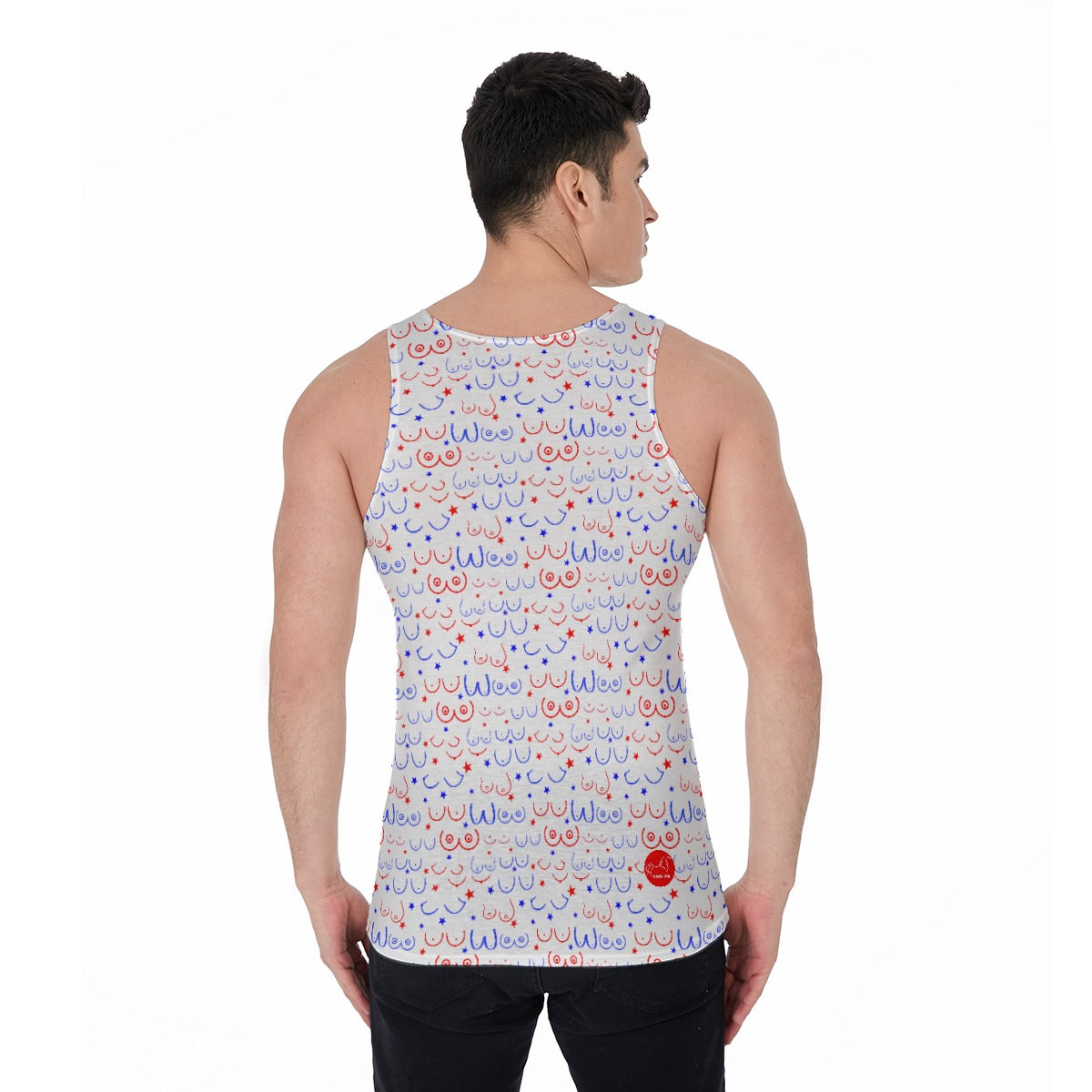 Red White and Boobs Men's Tank