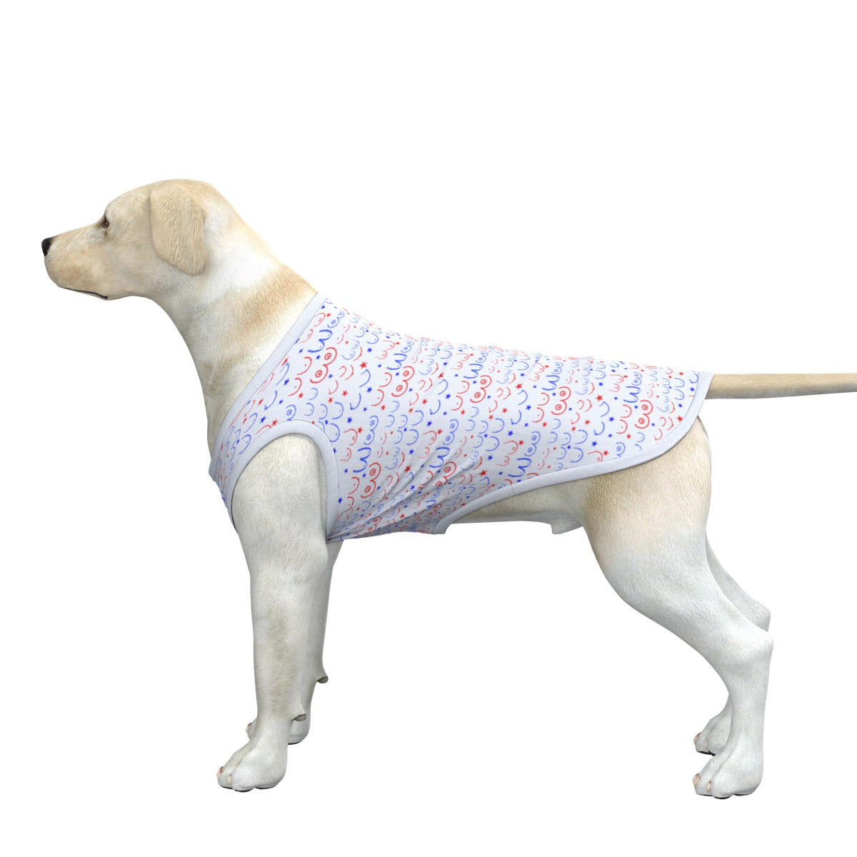 Red White and Boobs Dog Tank Top